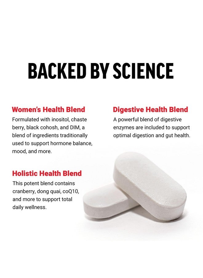 فوريس فاكتور فورس فاكتور فيتامينات متعددة للنساء، فيتامينات متعددة للنساء لدعم توازن الهرمونات والطاقة والمناعة وصحة الأمعاء، مع 20 فيتامين ومعادن، وأشواغاندا، وعفة، وأكثر من ذلك، 60 قرصًا - Image 3