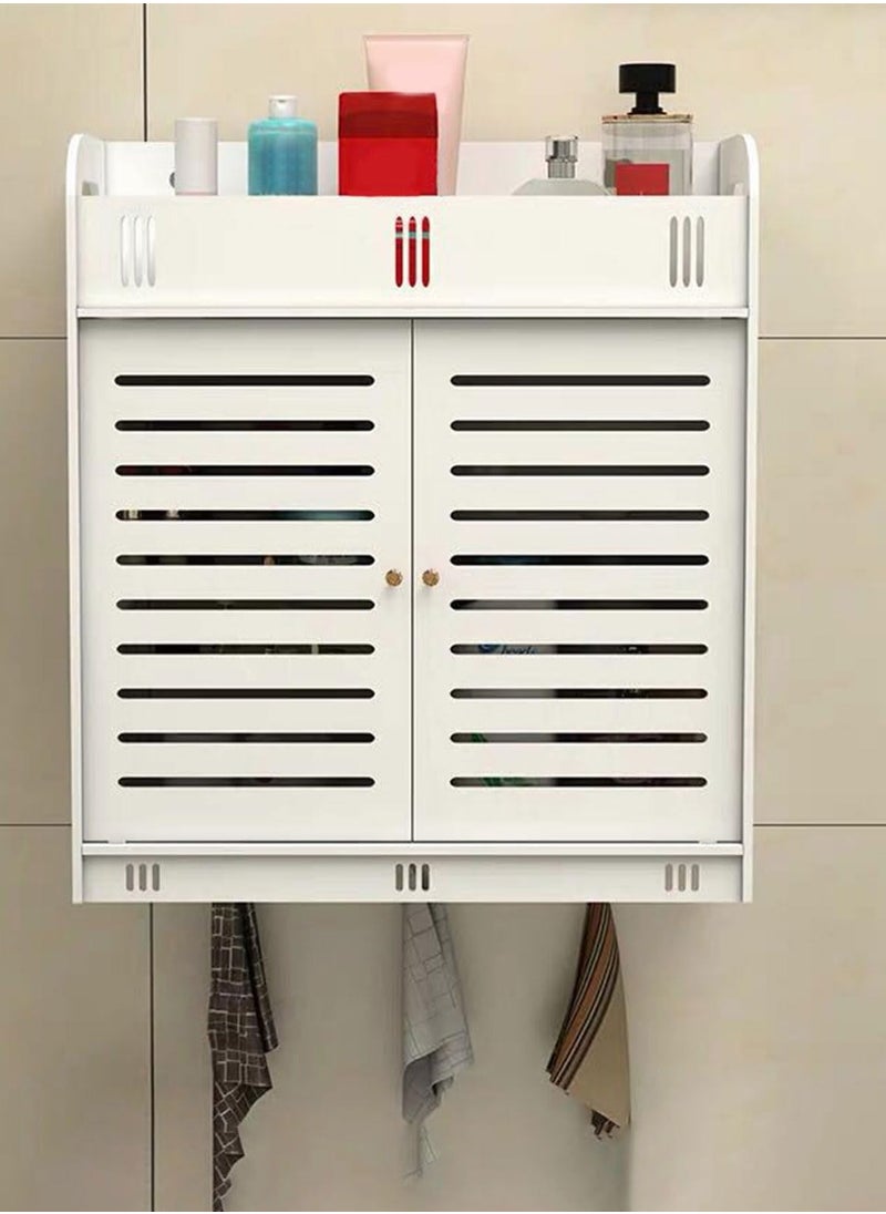 Generic Hanging Bathroom Cabinet Wall Mounted, Double Door Bathroom Wall Cabinet, Modern Toilet Cupboard Storage Unit For Kitchen Living Room Corridor For Kitchen Living Room Corridor  - Image 1