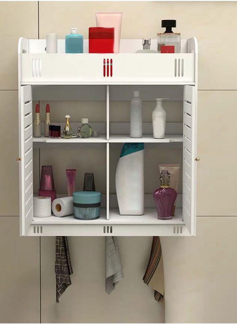 Generic Hanging Bathroom Cabinet Wall Mounted, Double Door Bathroom Wall Cabinet, Modern Toilet Cupboard Storage Unit For Kitchen Living Room Corridor For Kitchen Living Room Corridor  - Image 2