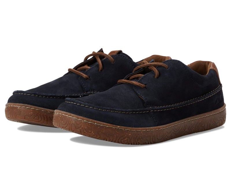 clarks حذاء كلاركس هودسون موك أوكسفورد للرجال، جلد سويدي بحري، 7 عريض أمريكي - Image 2