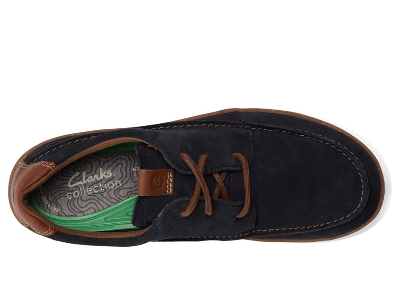 clarks حذاء كلاركس هودسون موك أوكسفورد للرجال، جلد سويدي بحري، 7 عريض أمريكي - Image 3