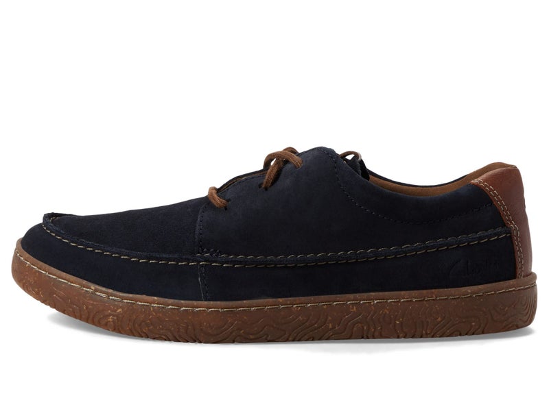 clarks حذاء كلاركس هودسون موك أوكسفورد للرجال، جلد سويدي بحري، 7 عريض أمريكي - Image 5