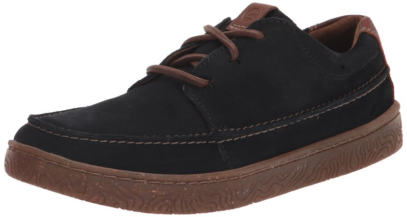 clarks حذاء كلاركس هودسون موك أوكسفورد للرجال، جلد سويدي بحري، 7 عريض أمريكي - Image 1