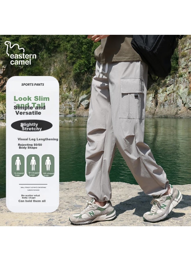 Eastern Camel Men's Summer Thin Ice Silk Quick-drying Outdoor Loose-fit Water-repellent Breathable Casual Work Pants