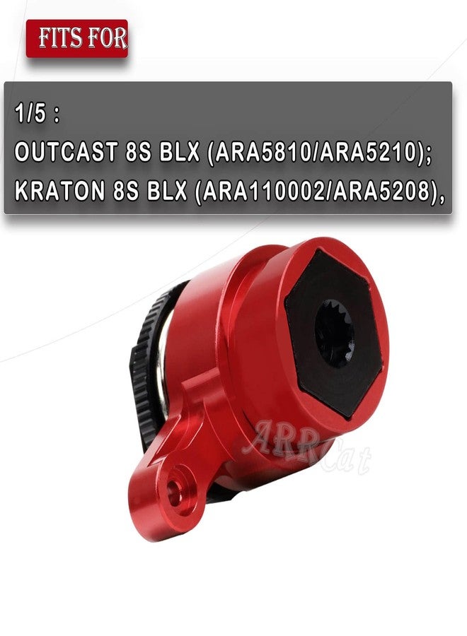 ARRCat Upgrades Part for 1/5 KRATON 8S BLX,Outcast 8S BLX,Aluminum Servo Saver Shaft Spring Set,Upgrades Hop-up for 1/5 KRATON/Outcast 8S BLX,Replace ARA340166,ARA340168,ARA340165,Red - Image 3