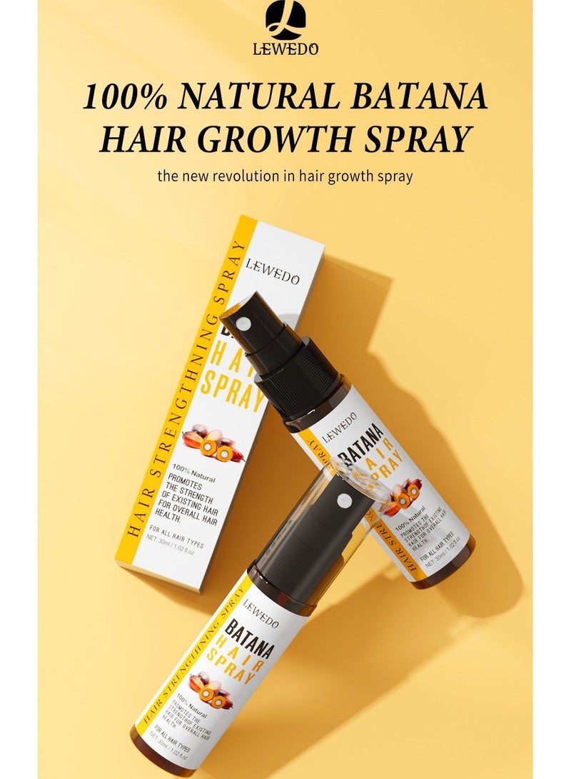 LEWEDO Batana Hair Spray Loss Mist & Hair Strengthening Oil Infused W/Biotin & Encourages Growth 30ml - Image 2