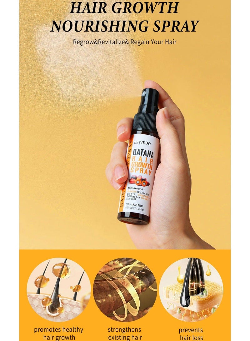 LEWEDO Batana Hair Spray Loss Mist & Hair Strengthening Oil Infused W/Biotin & Encourages Growth 30ml - Image 4