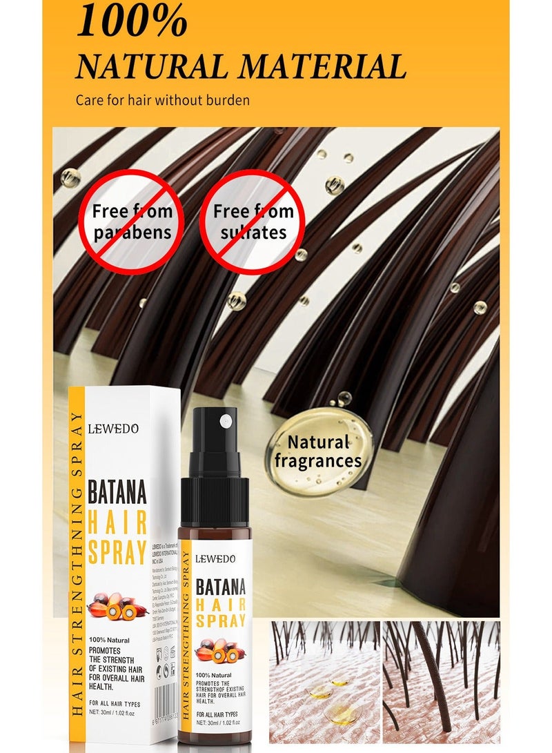 LEWEDO Batana Hair Spray Loss Mist & Hair Strengthening Oil Infused W/Biotin & Encourages Growth 30ml - Image 5