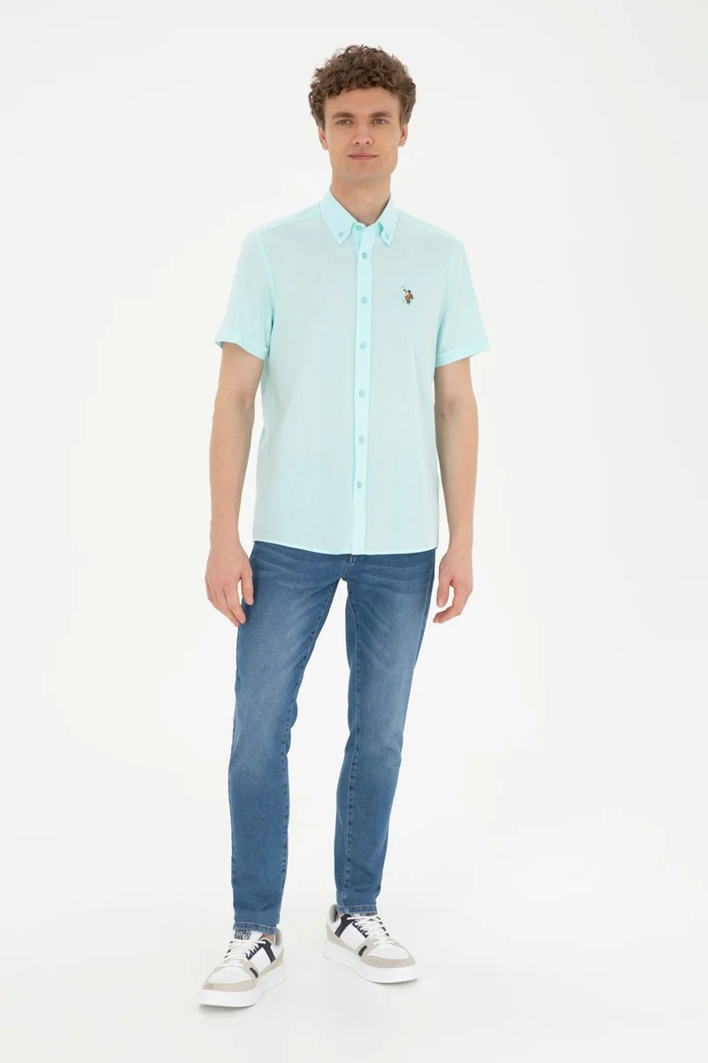 U.S. Polo Assn. Base. Polo Assn. Shirt Collar Short Sleeve Nil Men's Shirt 1829502