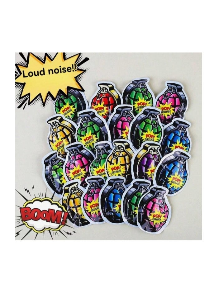 20pcs Inflatable Prank Exploding Hand Grenade, Party Supplies & Confetti Popper Random Styles
