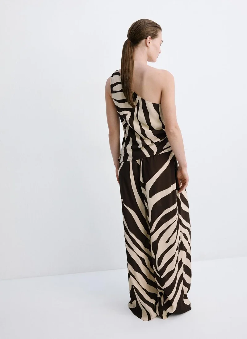 مانجو Flowy printed trousers