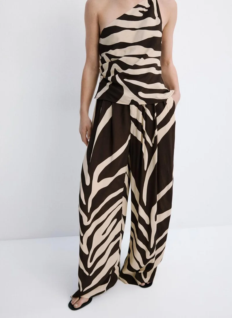 مانجو Flowy printed trousers