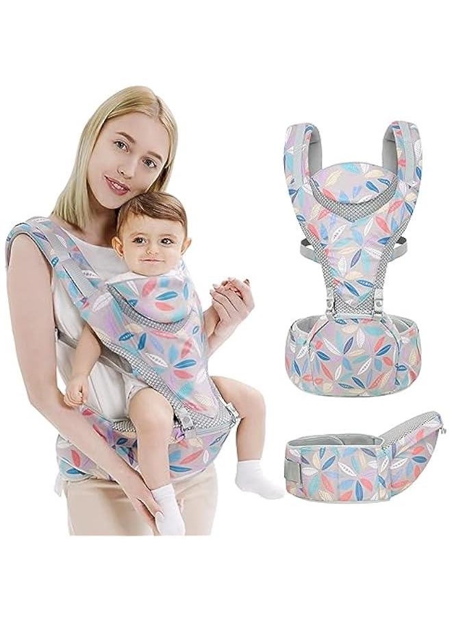 Gonice 6-in-1 Newborn Baby Carrier, Infant Carrier, with Hip Seat, Lumbar Front and Back Backpack Carry Holder Carrier, for Babies Girls & Toddler Boys to 7-45lbs, All Seasons & All Position Hip  - Image 1