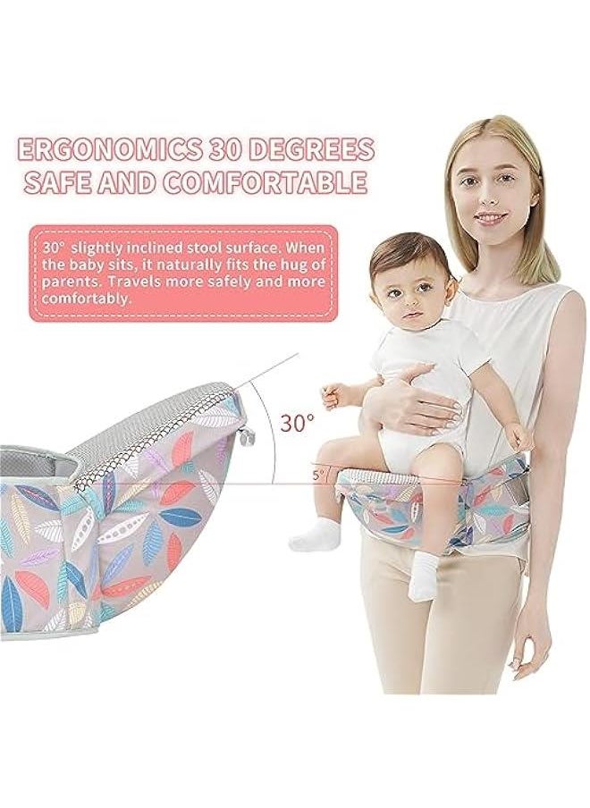 Gonice 6-in-1 Newborn Baby Carrier, Infant Carrier, with Hip Seat, Lumbar Front and Back Backpack Carry Holder Carrier, for Babies Girls & Toddler Boys to 7-45lbs, All Seasons & All Position Hip  - Image 5