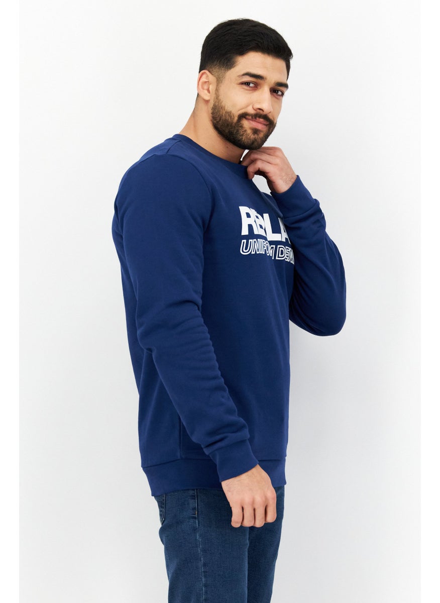 Men Crew Neck Long Sleeve Graphic Sweatshirt, Blue - pzsku/ZB4A6F0D7828F49FC4594Z/45/_/1726109060/3b02f7fb-8e7f-4c25-96a5-9803c6197d0f