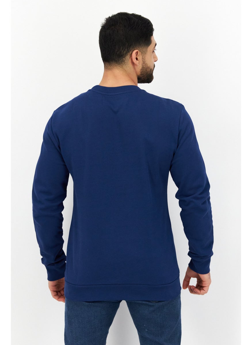 Men Crew Neck Long Sleeve Graphic Sweatshirt, Blue - pzsku/ZB4A6F0D7828F49FC4594Z/45/_/1726109061/05a14b0d-788d-4e0b-aaeb-d6736757831e