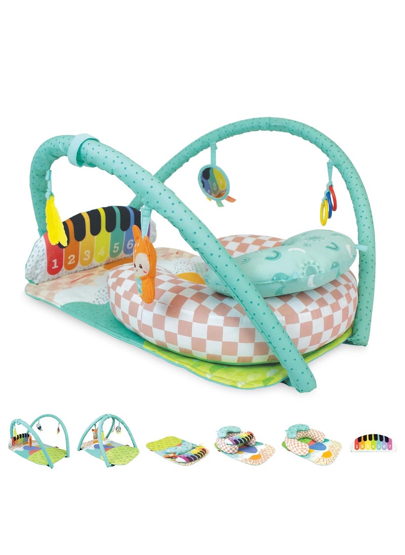infantino Infantino Kick n Keys 7in1 Musical Piano Activity Gym with Seat Positioner  7 Play Modes Tummy Time  Hanging Toys for Infants  Toddlers 0M  - Image 1