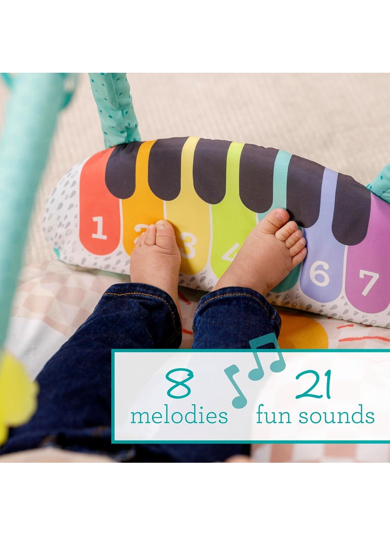 infantino Infantino Kick n Keys 7in1 Musical Piano Activity Gym with Seat Positioner  7 Play Modes Tummy Time  Hanging Toys for Infants  Toddlers 0M  - Image 3