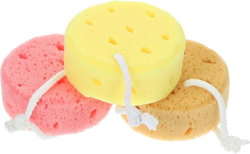 3pcs Honeycomb Shower Sponges Soft Foam Exfoliating Body Scrubbers For Adults - Image 1