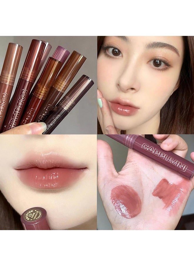 Pakivs Pakivs 7 Colors High-shine Water Tints,Hydrating Lip Glow Oil Lip Glaze,Nourishing Lip Tinted Lip Gloss,Long Lasting Lip Plumper Gloss,High Shine Finish,Non-Sticky,Super Lustrous  - Image 4