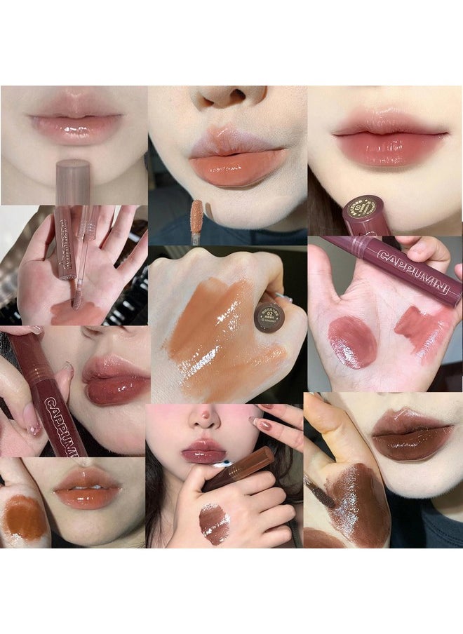 Pakivs Pakivs 7 Colors High-shine Water Tints,Hydrating Lip Glow Oil Lip Glaze,Nourishing Lip Tinted Lip Gloss,Long Lasting Lip Plumper Gloss,High Shine Finish,Non-Sticky,Super Lustrous  - Image 2