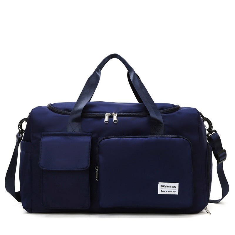 2024 New Fashion Sports Bag Mens and Womens Gym Bag Dry and Wet Separate Swimming Oxford Cloth Portable Shoulder Travel Bag Dark blue
