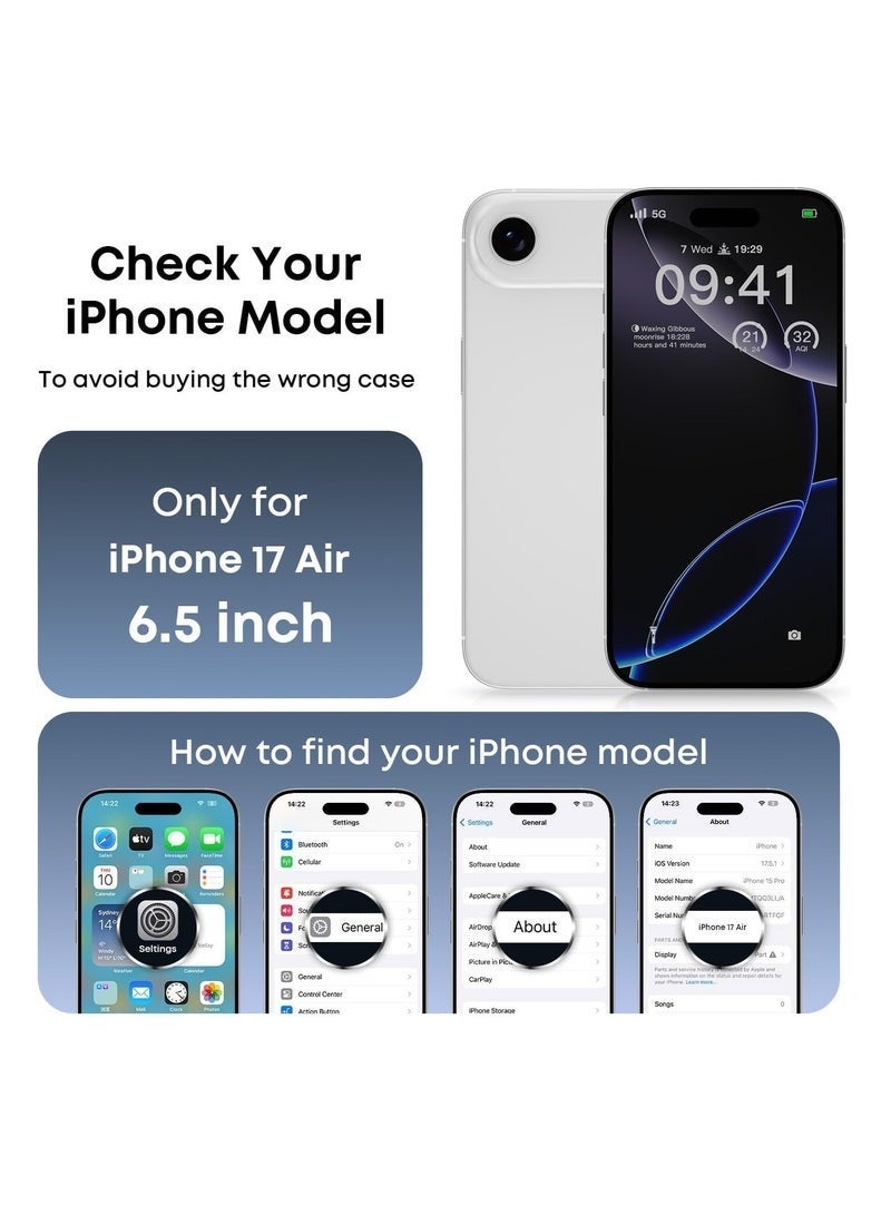 Raxoom iPhone 17 Air Smooth Liquid Silicone Soft Cover | Shockproof Protective Phone Case with Microfiber Lining | Slim Lightweight Anti-Scratch Soft Touch Back Cover for iPhone 17 Air 6.5-Inch - Image 2