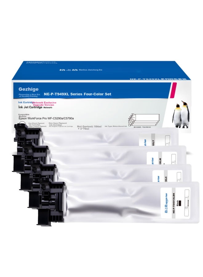 Gezhige T9491 Ink Cartridge Compatible With Epson Wf-c5790a Wf-c5290a Ink Cartridge Wf-c5790 C5290 Printer Ink Cartridge Ink T9491-t9494 Four-color Set - Image 2