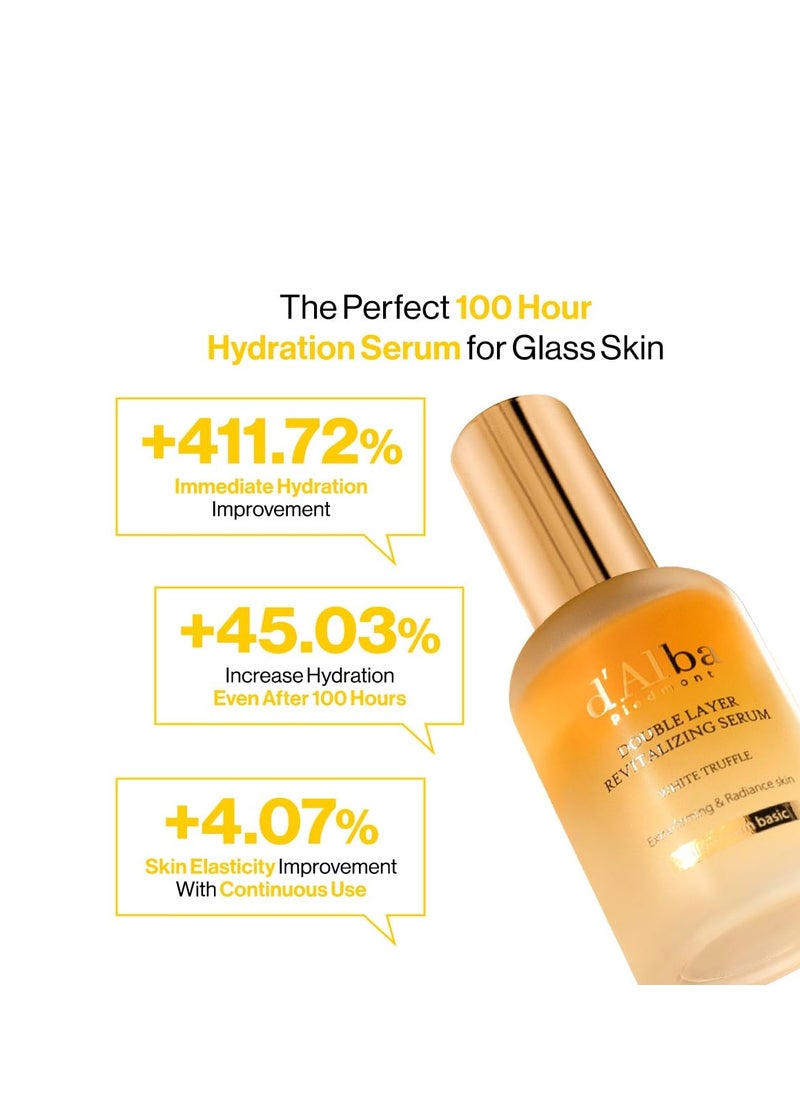 d'Alba - d'Alba Italian White Truffle Double Layer Revitalizing Serum, 100hr Hydration with Hyaluronic Acid and Centella Asiatica, Skin Firming and Tightening, Long-lasting Korean Skin Care (1.69 fl.oz) - Image 1