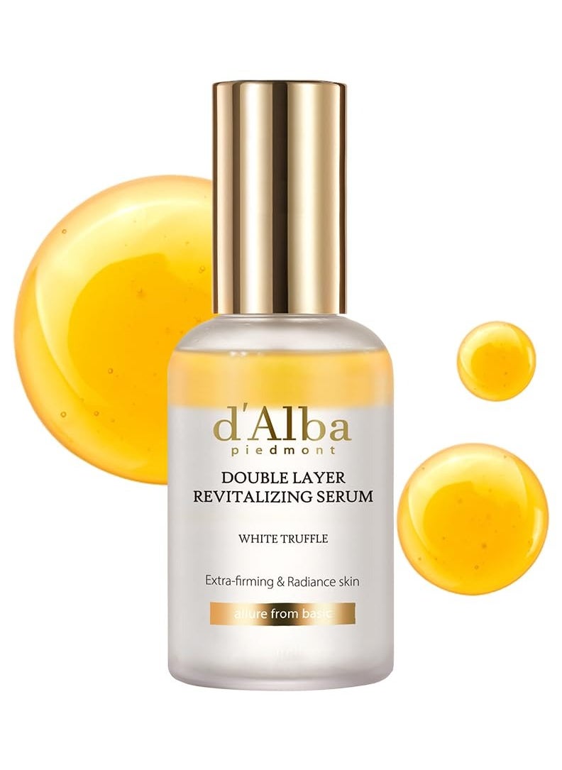 d'Alba - d'Alba Italian White Truffle Double Layer Revitalizing Serum, 100hr Hydration with Hyaluronic Acid and Centella Asiatica, Skin Firming and Tightening, Long-lasting Korean Skin Care (1.69 fl.oz) - Image 1
