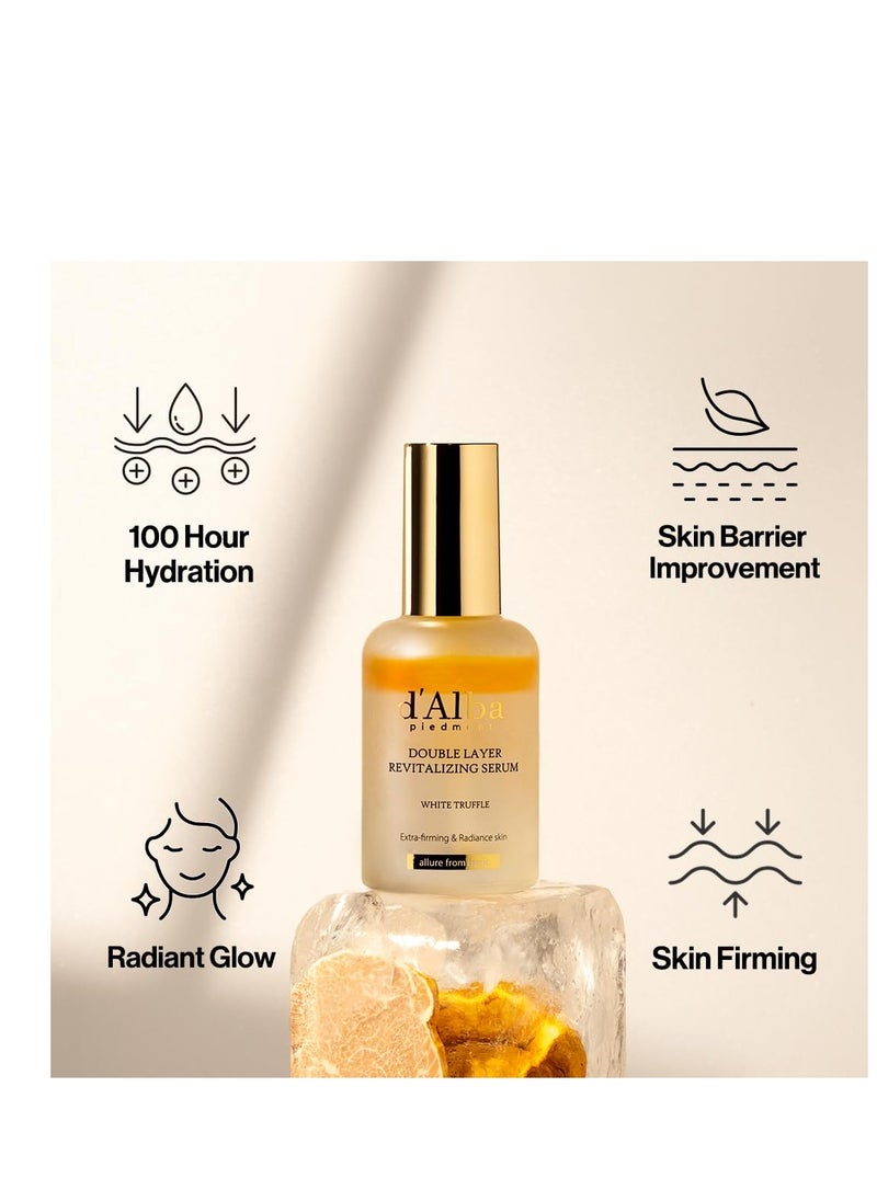 d'Alba - d'Alba Italian White Truffle Double Layer Revitalizing Serum, 100hr Hydration with Hyaluronic Acid and Centella Asiatica, Skin Firming and Tightening, Long-lasting Korean Skin Care (1.69 fl.oz) - Image 1