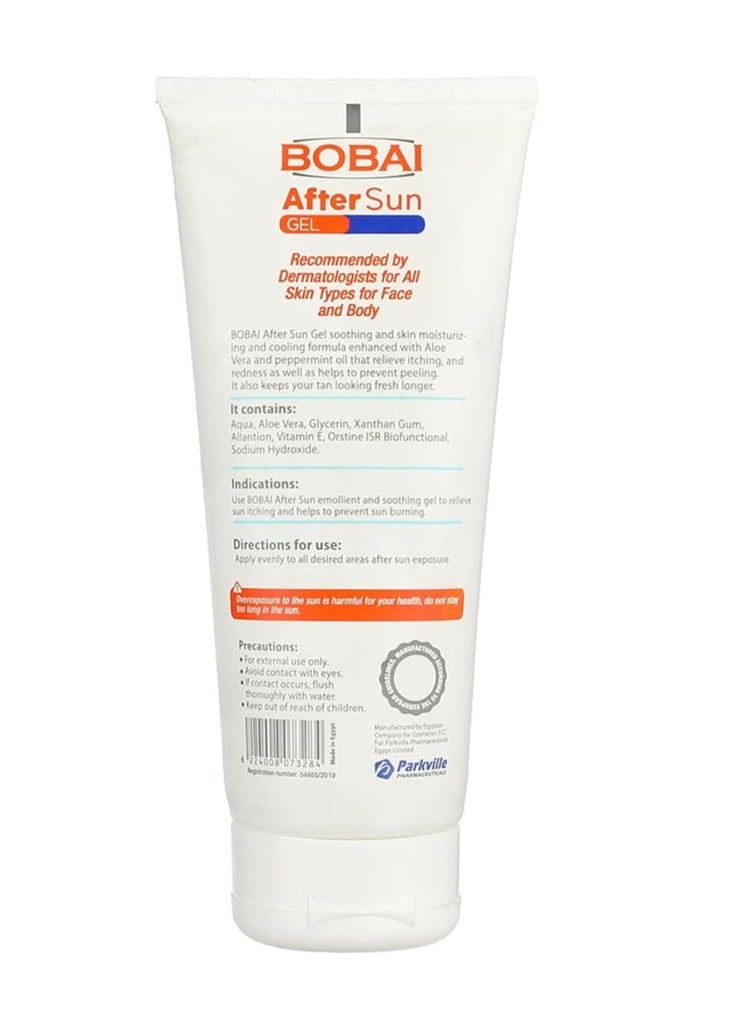 bobai Aloe Vera After Sun Gel – Soothing & Cooling Formula for Post Sun Exposure – Hydrates and Calms Irritated Skin – Fast Absorbing – 200ml - Image 2
