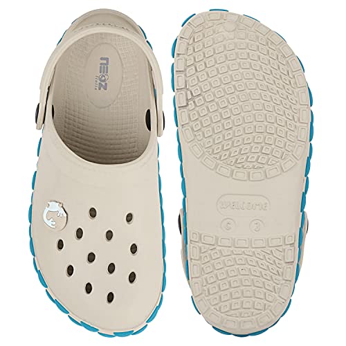 Neoz Casual Slingback Clogs for Kids with Soft Sole | Slip-On Breathable, Lightweight | Comfortable & Durable | Stylish Indoor & Outdoor Sandals Clogs for Kids, K-GEMS-Ivory_3 - Image 3