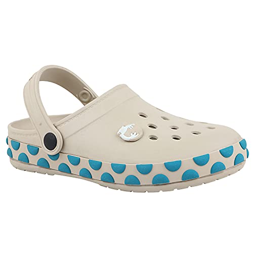 Neoz Casual Slingback Clogs for Kids with Soft Sole | Slip-On Breathable, Lightweight | Comfortable & Durable | Stylish Indoor & Outdoor Sandals Clogs for Kids, K-GEMS-Ivory_3 - Image 1