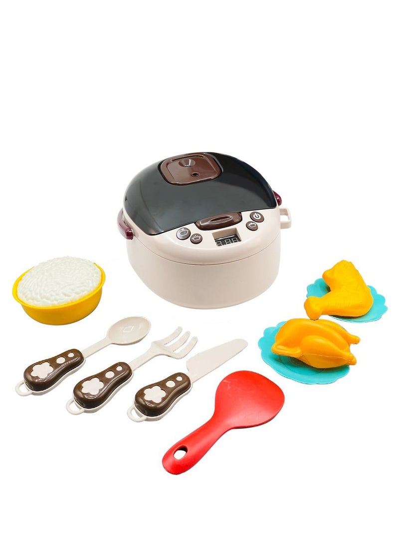 Mini Dollhouse Rice Cooker Kitchen Appliance Pretended Play Set for Girls - Image 1