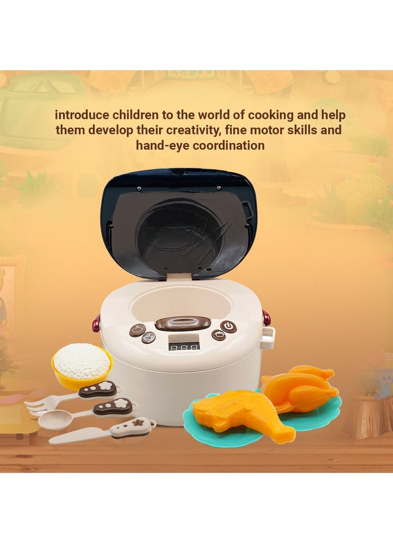Mini Dollhouse Rice Cooker Kitchen Appliance Pretended Play Set for Girls - Image 5
