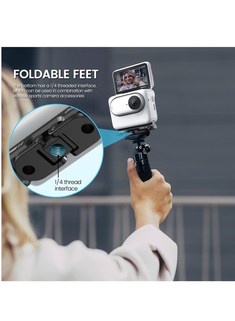 KASTWAVE Magnetic Adapter Mount for Insta360 GO 3 Quick Release Mount with 1/4 Screw Hole, Connection Adapter Accessories, Attachable Tripod, Vlogging  - Image 4