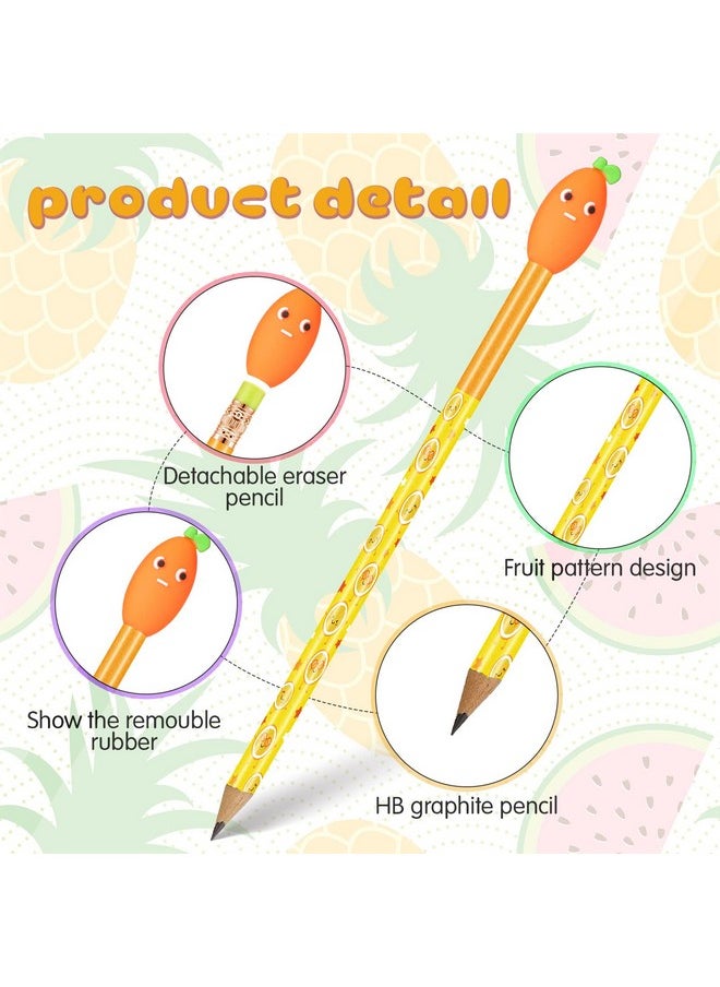 30 Pieces Scented Pencils Fun Pencil With 12 Eraser Cartoon Pencil Toppers Fruit Pencil Toppers With Pencil Toppers Lovely Wood Pencil With Fruit Element Graphite Pencil(Fruit) - pzsku/ZB4A763A51CF6A583180EZ/45/_/1735214481/5742218a-fa31-4ef1-9b7b-25b991bdd32e