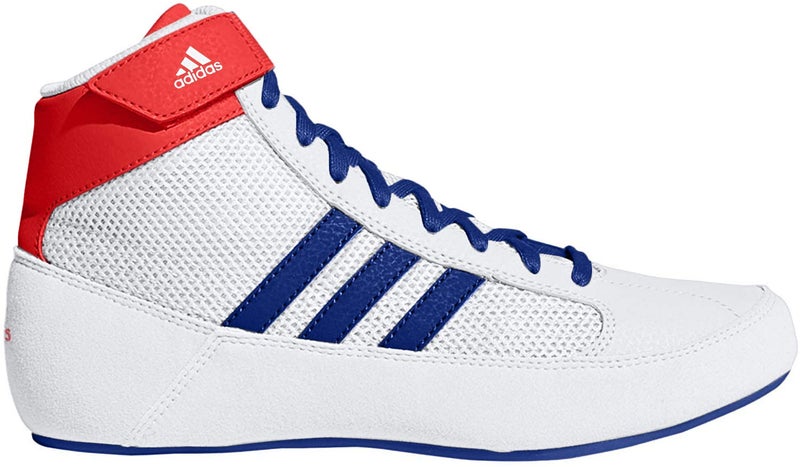 adidas Men's HVC Wrestling Shoes, White/Royal/Red, 11 - Image 3