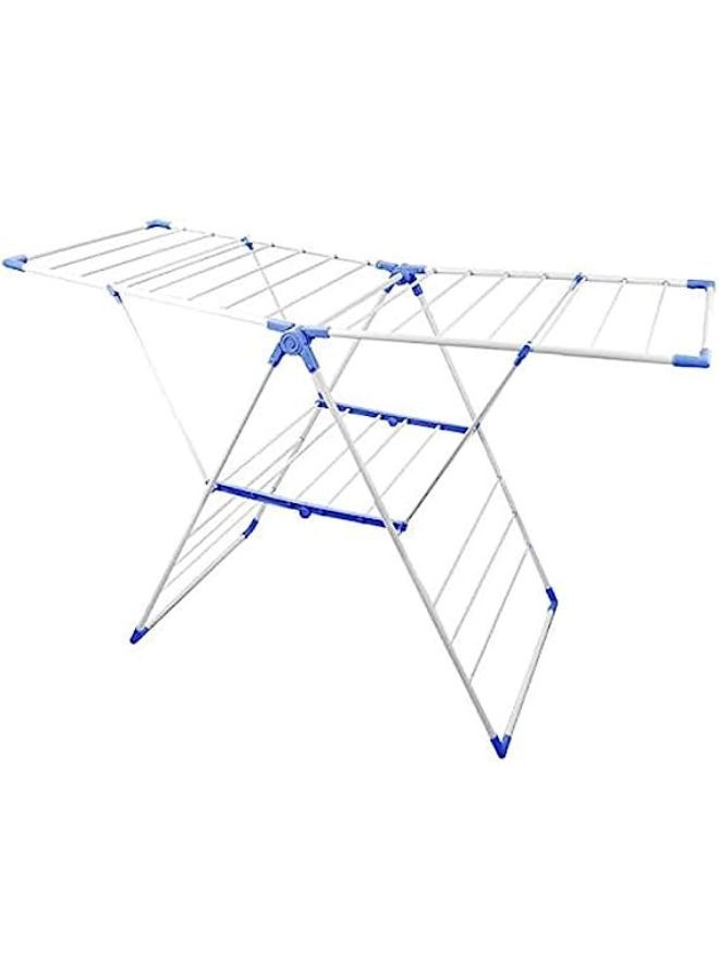 حامل بلاستيك لمجفف الملابس (أبيض / أزرق)