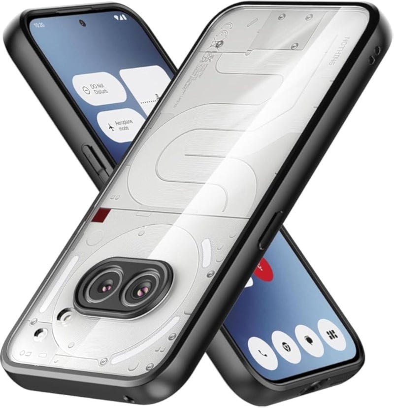 جراب شفاف لهاتف Nothing (2a) / None Phone (2a Plus)، ظهر صلب شفاف من البولي كربونات وحافة ناعمة من مادة TPU [لا يصفر] جراب نحيف مقاوم للصدمات مناسب لهاتف Nothing Phone (2a) 2024