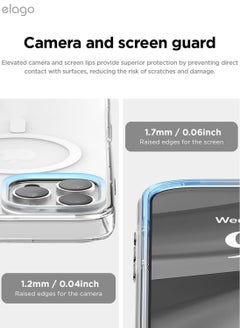 Elago Magnetic Hybrid Clear Compatible with MagSafe for iPhone 16 Shockproof Bumper Raised Camera Protection Case Cover - AMP  - Image 5