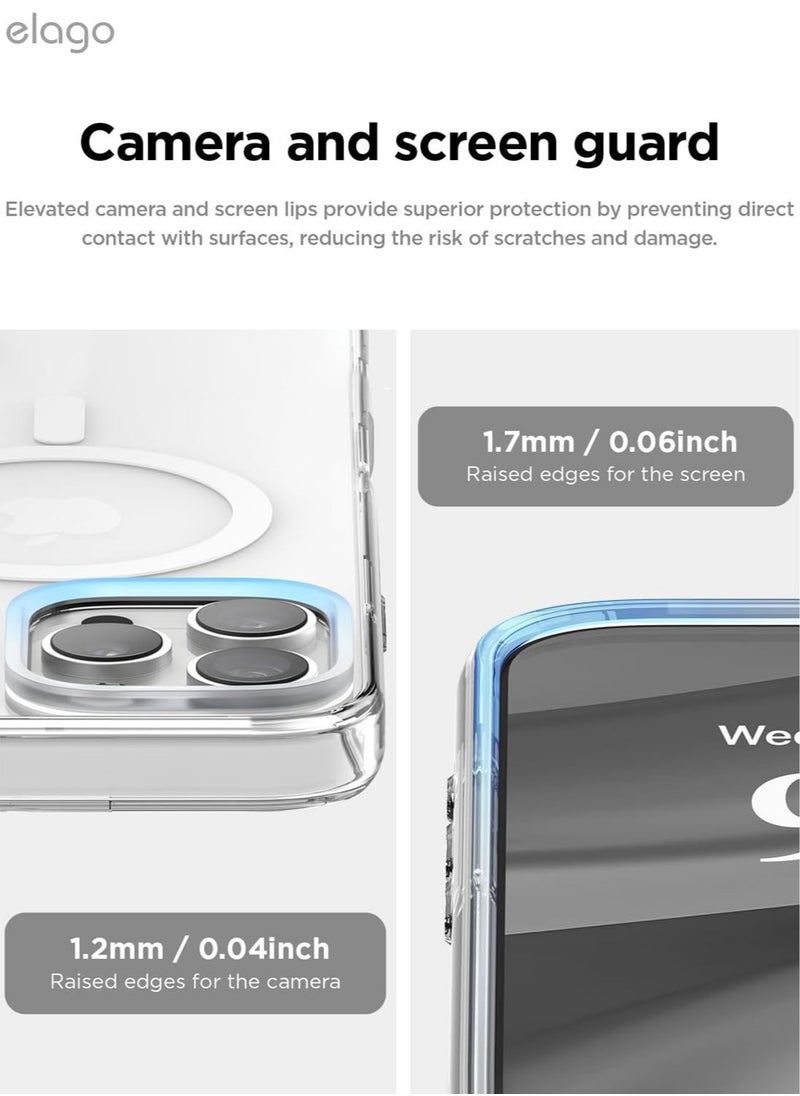 Elago - Magnetic Hybrid Clear Compatible with MagSafe for iPhone 16 Shockproof Bumper Raised Camera Protection Case Cover - AMP - Image 1