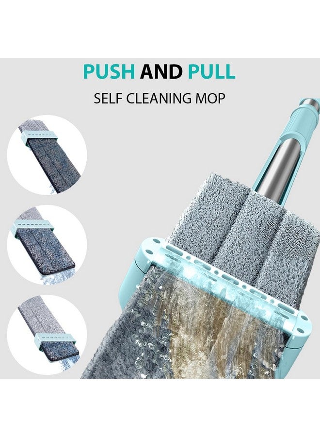 STELLIX Mop Pocha for Floor Cleaning|Flat Squeeze Mop and Bucket-Less Design|Floor, Window and Any Surface Cleaning|Two Reusable Pad (Green) - Image 2