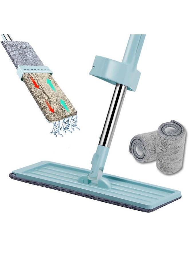 STELLIX Mop Pocha for Floor Cleaning|Flat Squeeze Mop and Bucket-Less Design|Floor, Window and Any Surface Cleaning|Two Reusable Pad (Green) - Image 1
