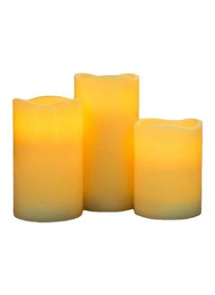 General Flameless LED Candle Battery Powered 3-Pack Candles (2.2" Deep x 4" High, 5" & 6" Height) with 10-key remote  - Image 2
