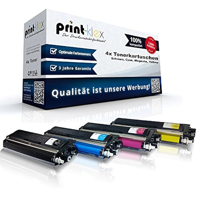 خراطيش حبر PRINT-KLEX متوافقة مع BROTHER DCP 9010CN HL 3040CN HL 3045CN HL 3070CN HL 3070CW HL 3075CW TN230 BK TN230 C TN230 M TN230 Y TN-230 TN 230 أسود أزرق سحري أصفر نادر - Image 2