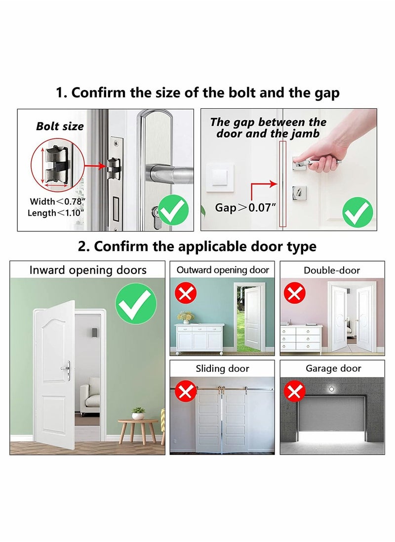 KASTWAVE Portable Door Lock, Travel Door Locker Latch Traveling Extra Locks  - Image 5