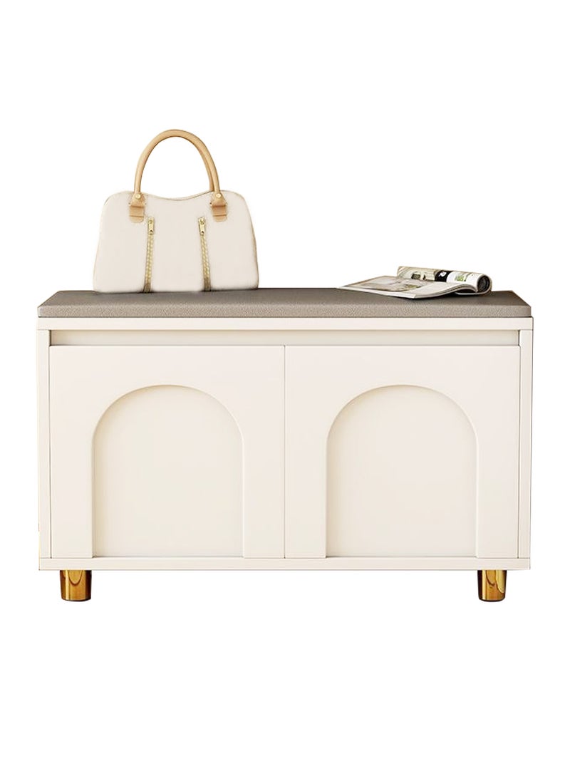 Sharpdo Simple Shoe Cabinet, Shoe Cabinet for Sitting at The Entrance, Shoe Bench, Wooden Storage Cabinet, Entryway Shelf 80*30*50CM  - Image 2