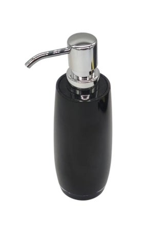 AKDC Acrylic Plastic Hand Soap Dispenser with Easy-to-Press Pump-350ML-Black&Silver